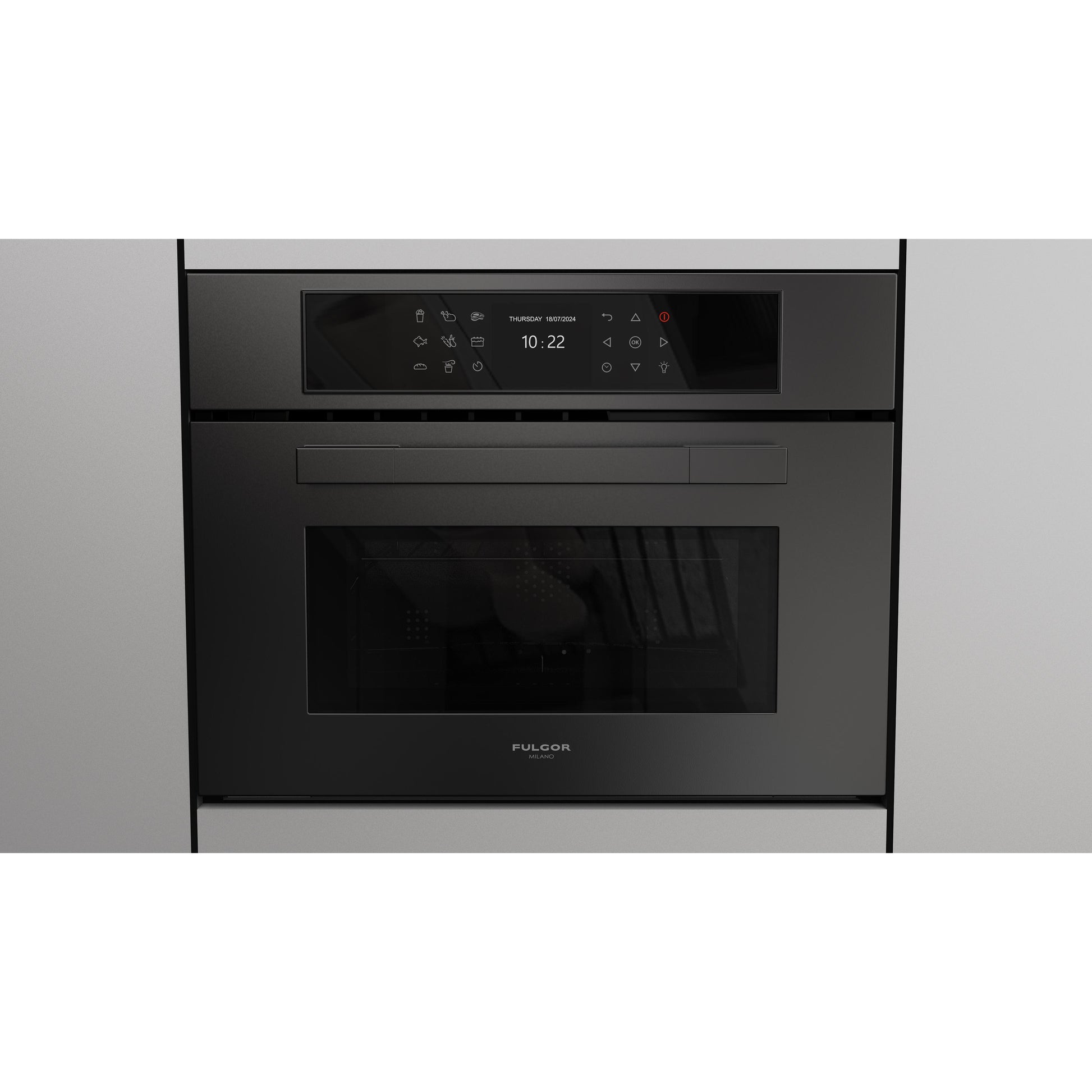 Fulgor Milano 24-inch, 1.46 cu. ft. Built-in Single Combi Speed Oven with True Convection Technology F7MSPD24MB1 IMAGE 1