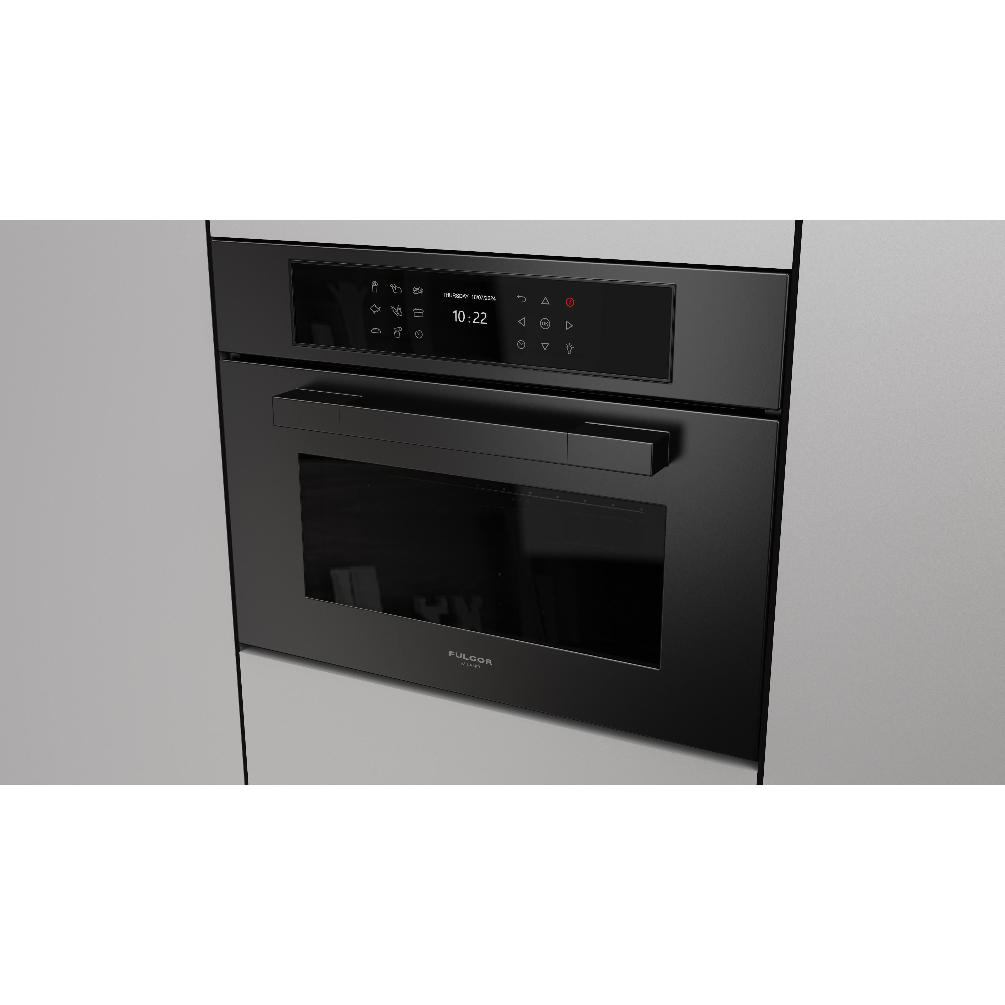 Fulgor Milano 24-inch, 1.46 cu. ft. Built-in Single Combi Speed Oven with True Convection Technology F7MSPD24MB1 IMAGE 2
