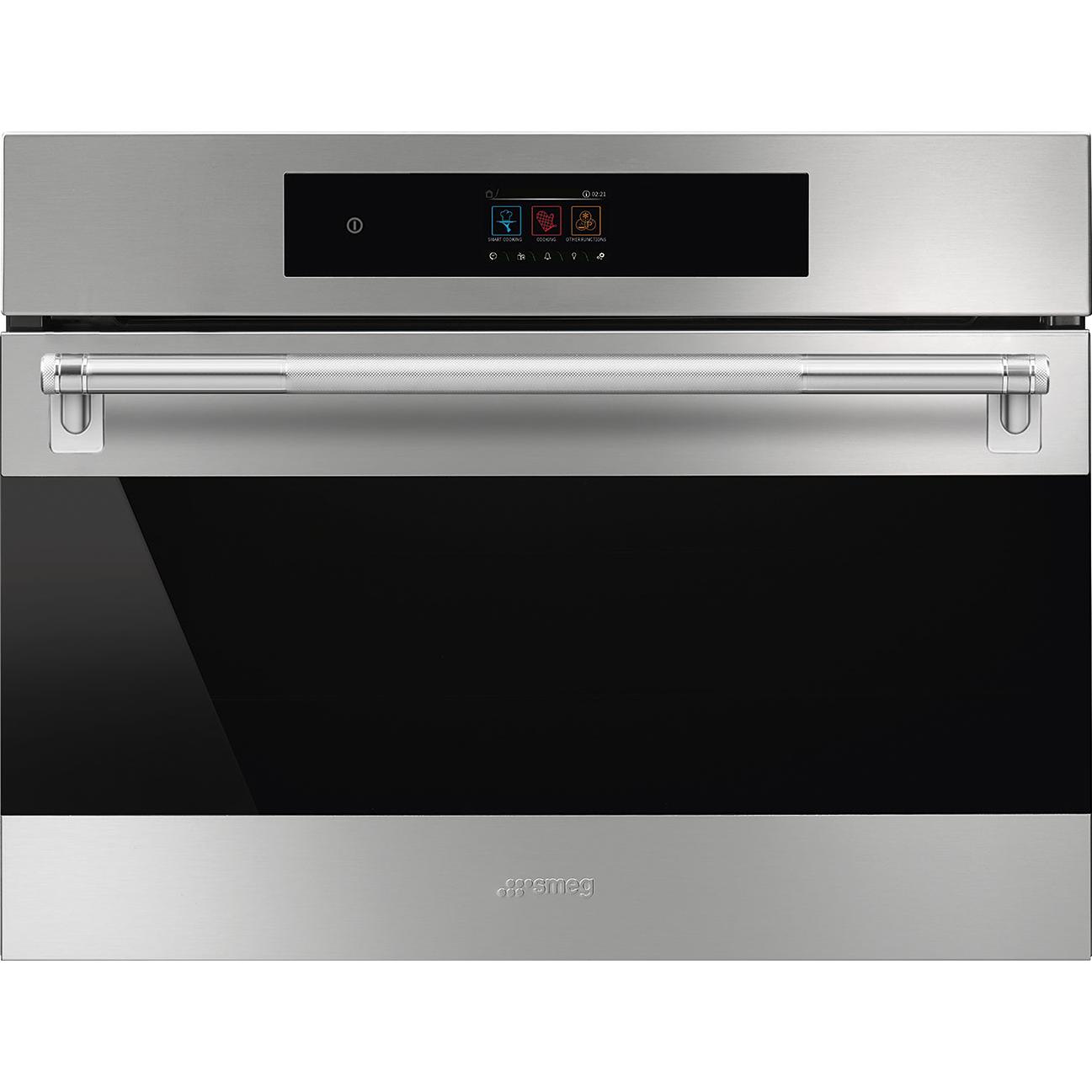 Smeg 24-inch Built-in Single Wall Oven Combi Microwave SOCU2304MCX IMAGE 1