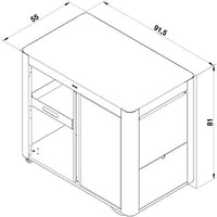 Eno Plancha Achille Cart Door - Stainless PDIS20185 IMAGE 5