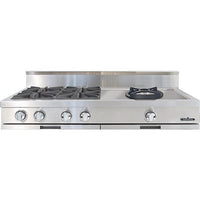 Capital 48-inch Built-in rangetop with 4 Burners and Power Wok CGRT484CW-N IMAGE 1