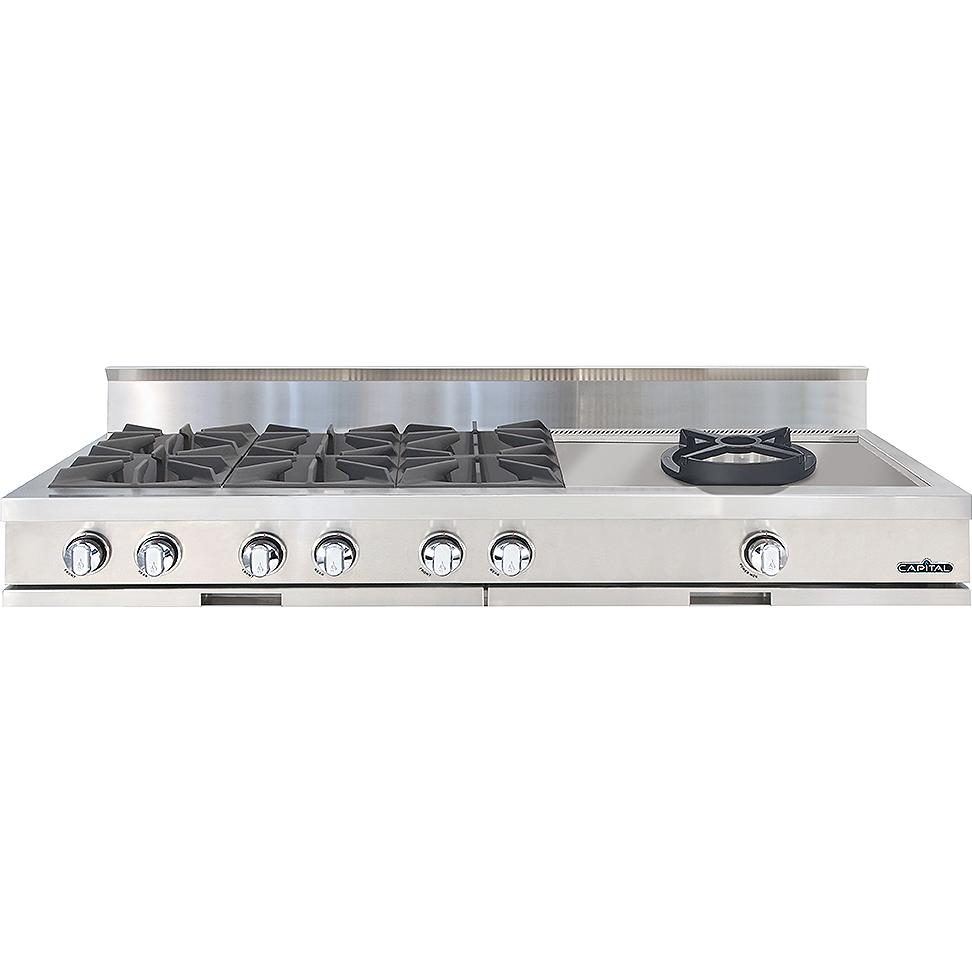 Capital 60-inch Built-in rangetop with 6 Burners and Power Wok CGRT606CW-N IMAGE 1