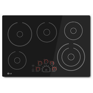 LG 30-inch Built-In Electric Cooktop with SmoothTouch™ Controls LCE3010SB IMAGE 1