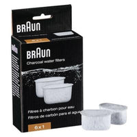 Braun Charcoal Coffee Maker Water Filter - 6-Pack BRSC004 IMAGE 1