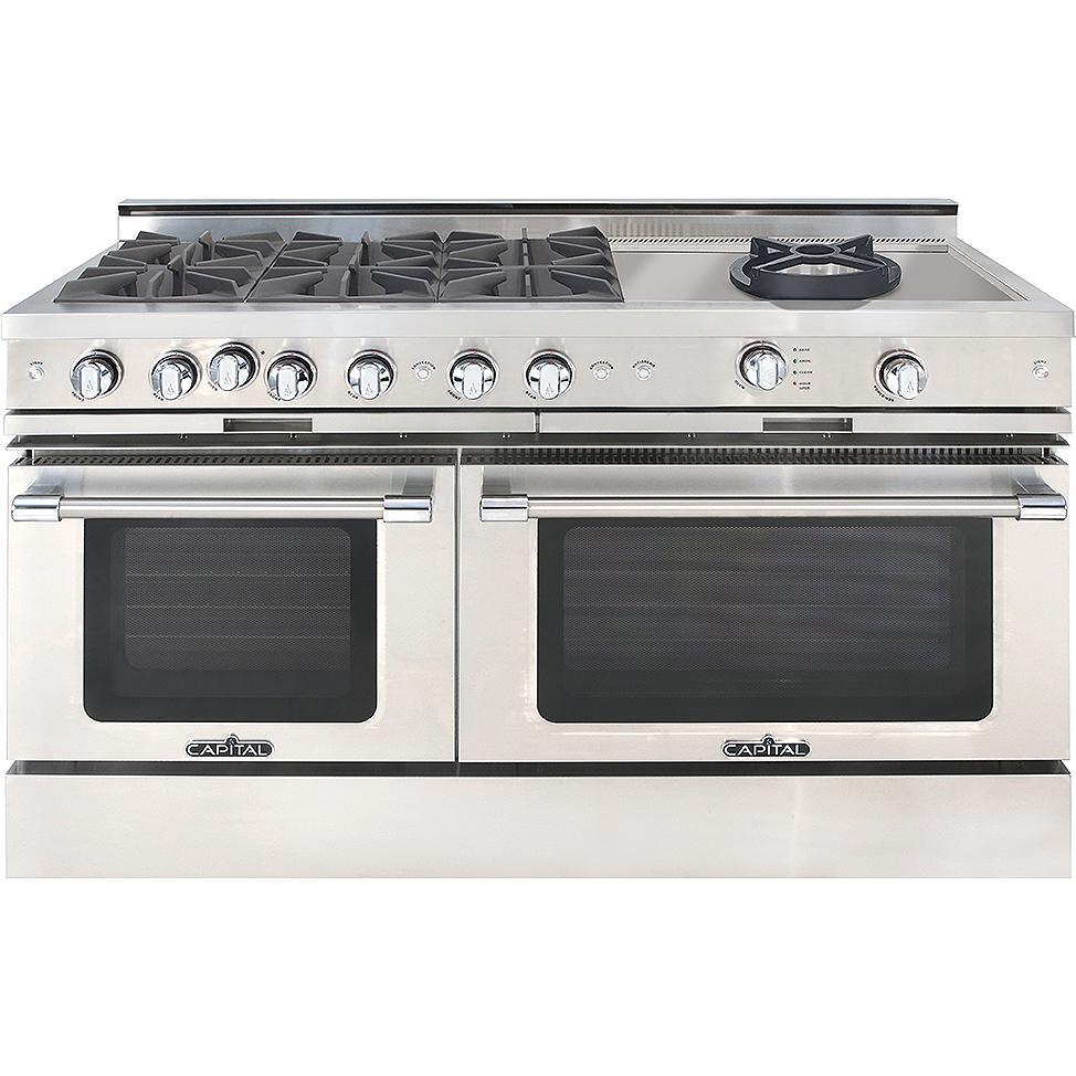 Capital 60-inch, Freestanding Gas Range with 6 Burners and Wok CGSR606CW-N IMAGE 1