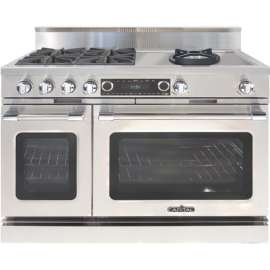 Capital 48-inch, Freestanding Dual Fuel Range with 4 Burners and Wok COB484CW-N IMAGE 1