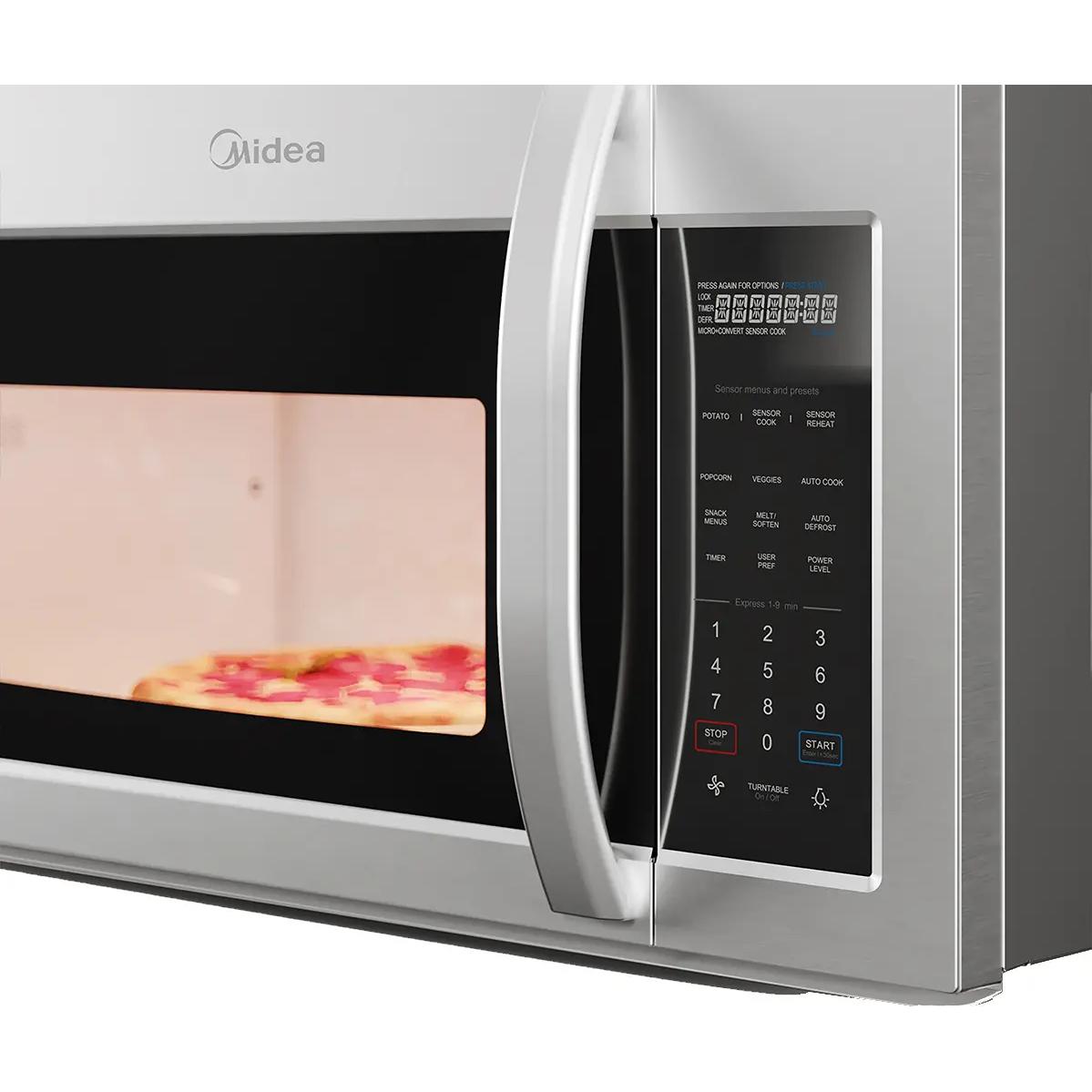 Midea 30-inch, 1.7 cu. ft. Over-the-Range Microwave Oven with LED Lighting MMO17S12ASTC IMAGE 5