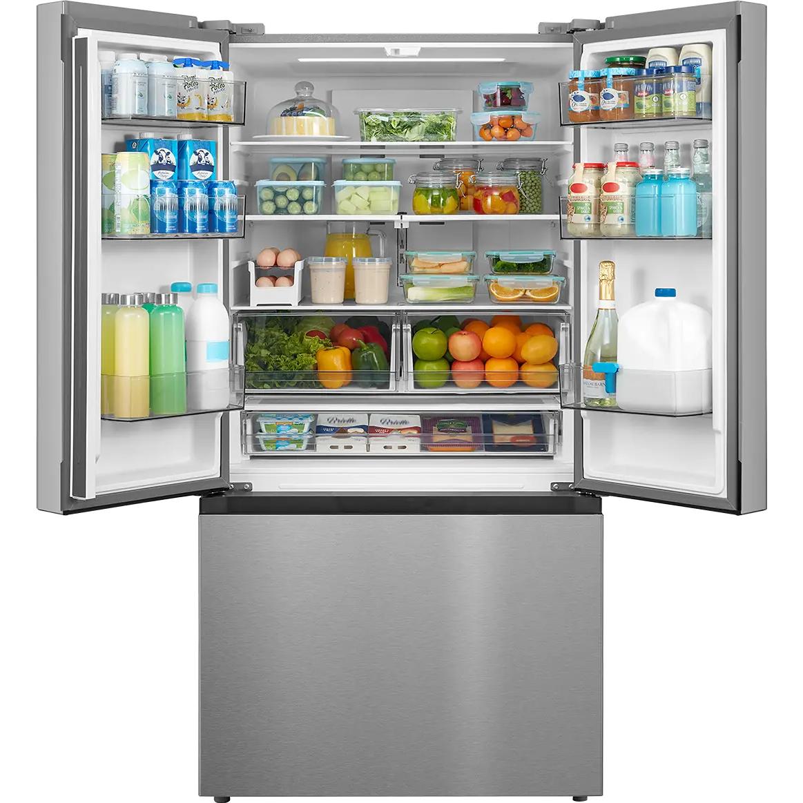 Midea 33-inch, 22.6 cu. ft. Counter-Depth French 3-Door Refrigerator with Wi-Fi MRF23I7AST IMAGE 2