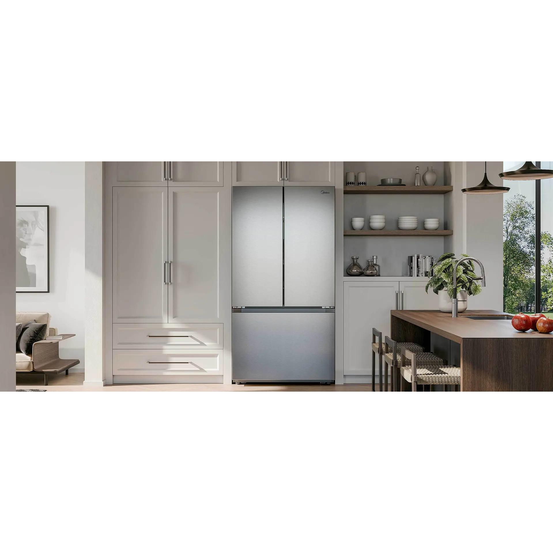 Midea 36-inch, 26.5 cu. ft. Counter-Depth French 3-Door Refrigerator with AutoFill Pitcher and Dual Ice Maker MRF27I6BST IMAGE 14