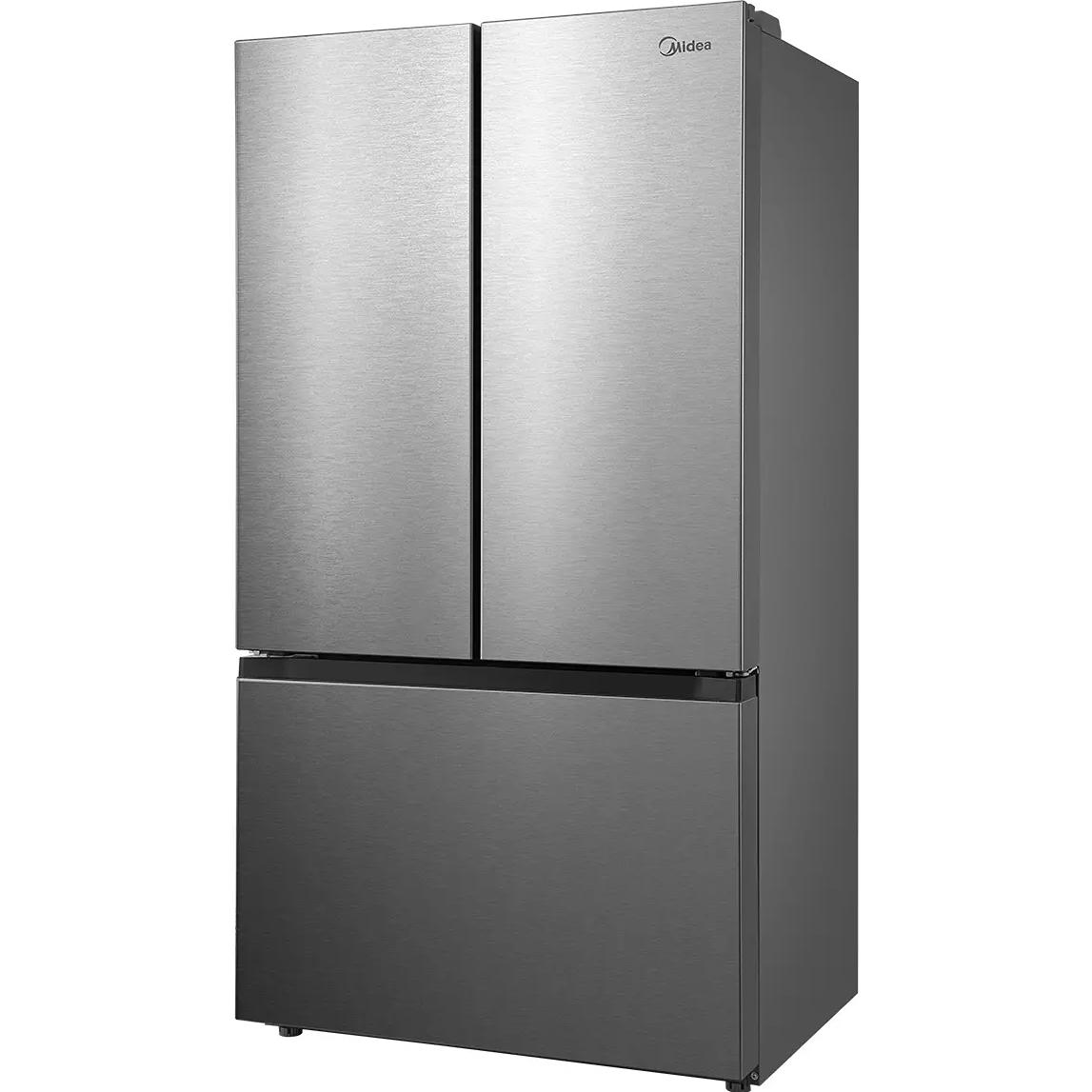 Midea 36-inch, 26.5 cu. ft. Counter-Depth French 3-Door Refrigerator with AutoFill Pitcher and Dual Ice Maker MRF27I6BST IMAGE 3