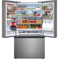 Midea 36-inch, 26.5 cu. ft. Counter-Depth French 3-Door Refrigerator with AutoFill Pitcher and Dual Ice Maker MRF27I6BST IMAGE 4