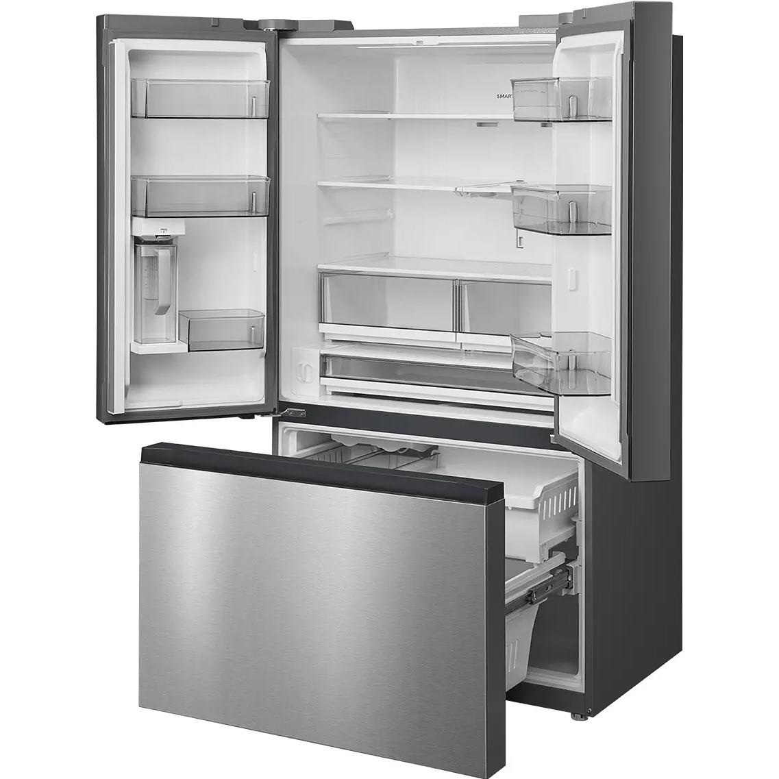 Midea 36-inch, 26.5 cu. ft. Counter-Depth French 3-Door Refrigerator with AutoFill Pitcher and Dual Ice Maker MRF27I6BST IMAGE 5