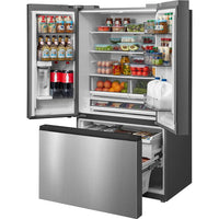 Midea 36-inch, 26.5 cu. ft. Counter-Depth French 3-Door Refrigerator with AutoFill Pitcher and Dual Ice Maker MRF27I6BST IMAGE 6