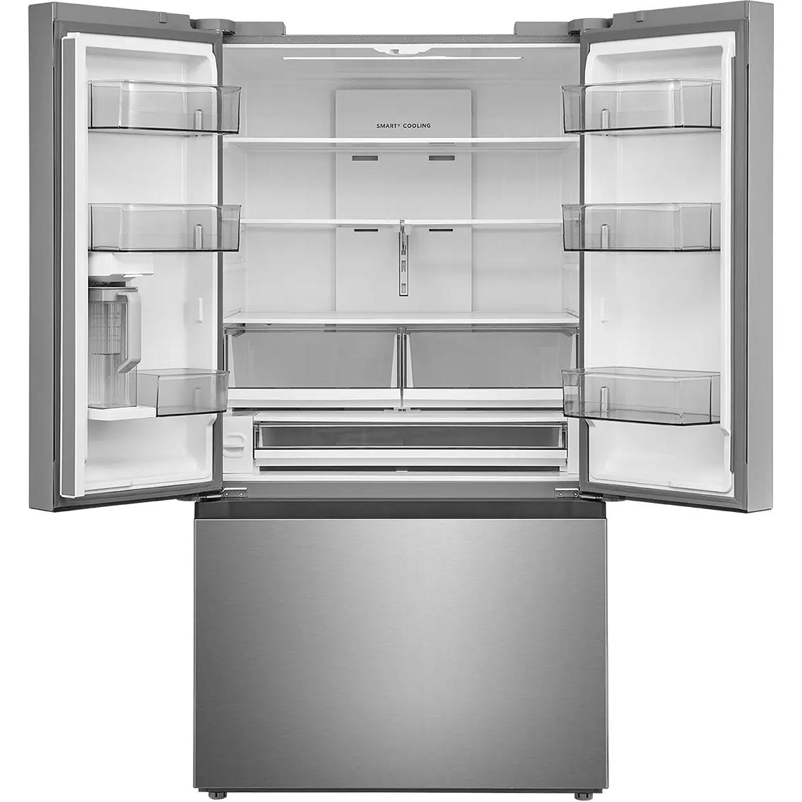 Midea 36-inch, 31.7 cu. ft. Freestanding French 3-Door Refrigerator with AutoFill Pitcher and Dual Ice Maker MRF32I6BST IMAGE 2