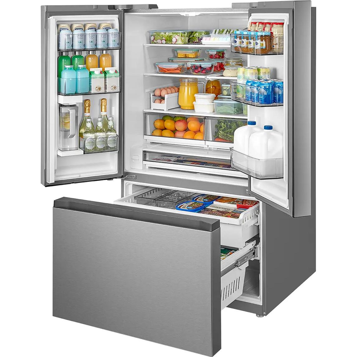 Midea 36-inch, 31.7 cu. ft. Freestanding French 3-Door Refrigerator with AutoFill Pitcher and Dual Ice Maker MRF32I6BST IMAGE 5