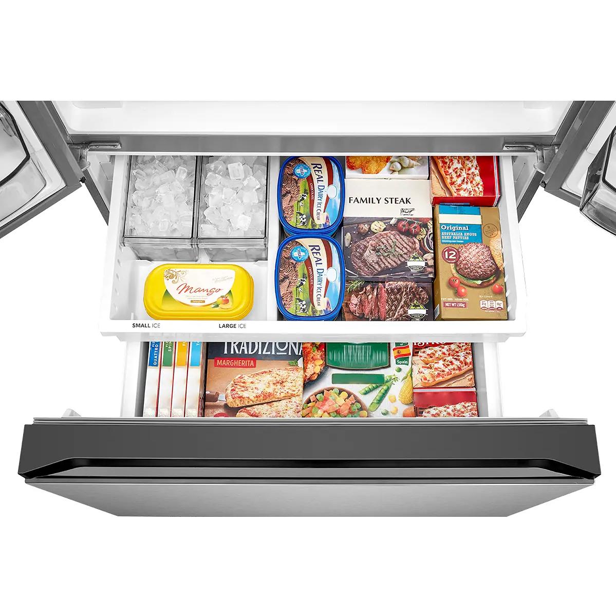 Midea 36-inch, 31.7 cu. ft. Freestanding French 3-Door Refrigerator with AutoFill Pitcher and Dual Ice Maker MRF32I6BST IMAGE 8