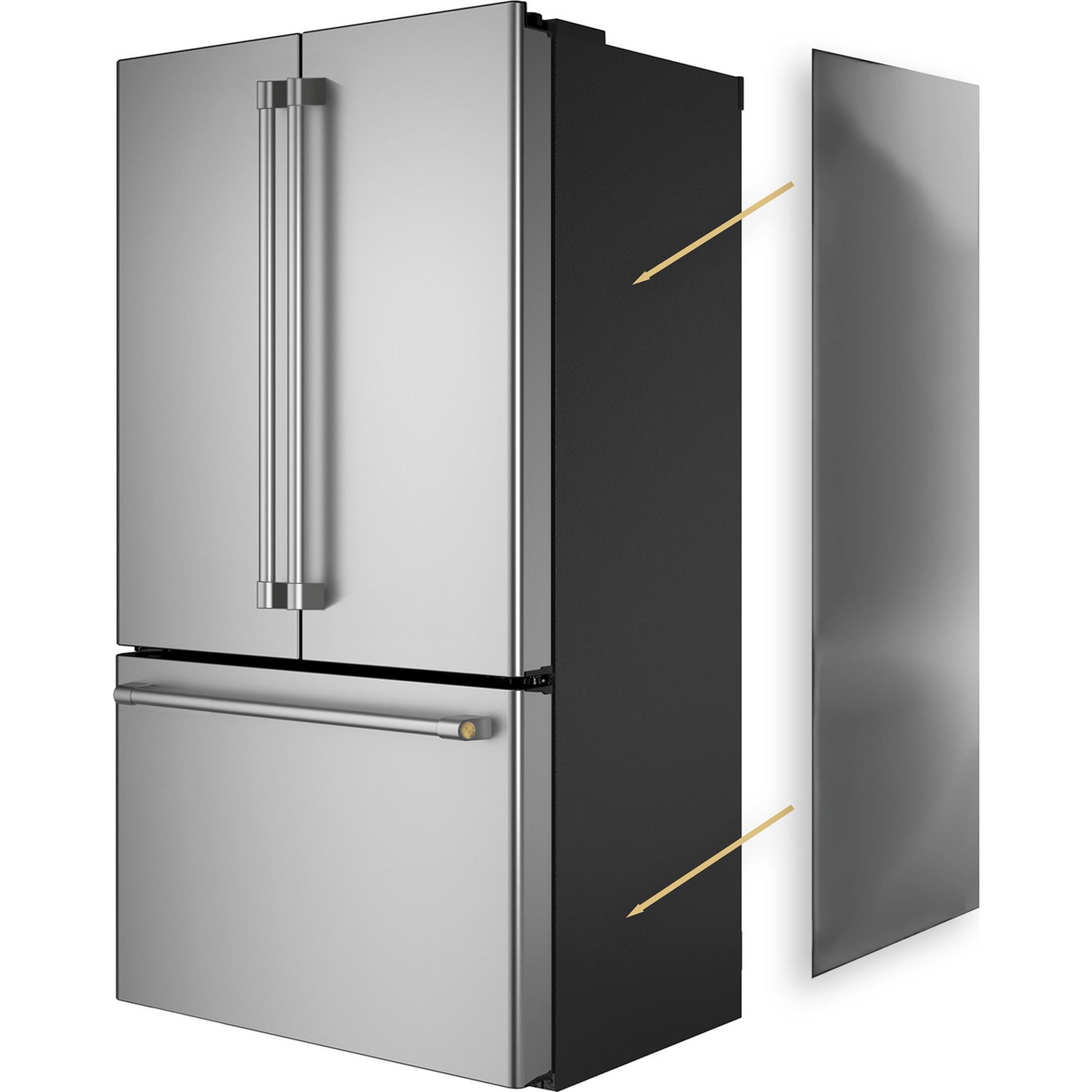 Monogram Stainless Steel Side Panels for French Door Bottom Freezer - Right ZKLBRSCYSS IMAGE 3