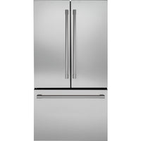 Monogram 36-inch, 23.1 cu. ft. Counter-Depth French 3-Door Refrigerator with Wi-Fi ZWE23NSYSS IMAGE 1