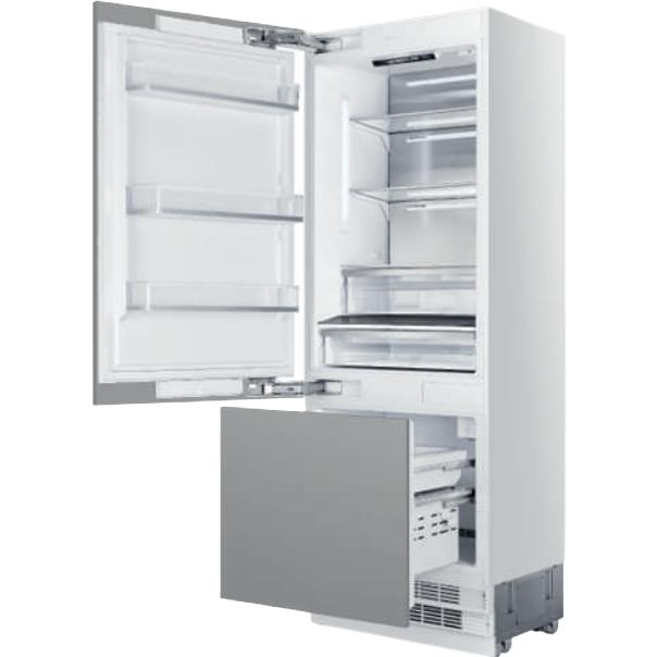 Elica 30-inch, 16 cu. ft. Built-in Bottom Freezer Refrigerator with Interior Ice Maker - Left Hinge ER30SRB161PR-L IMAGE 1