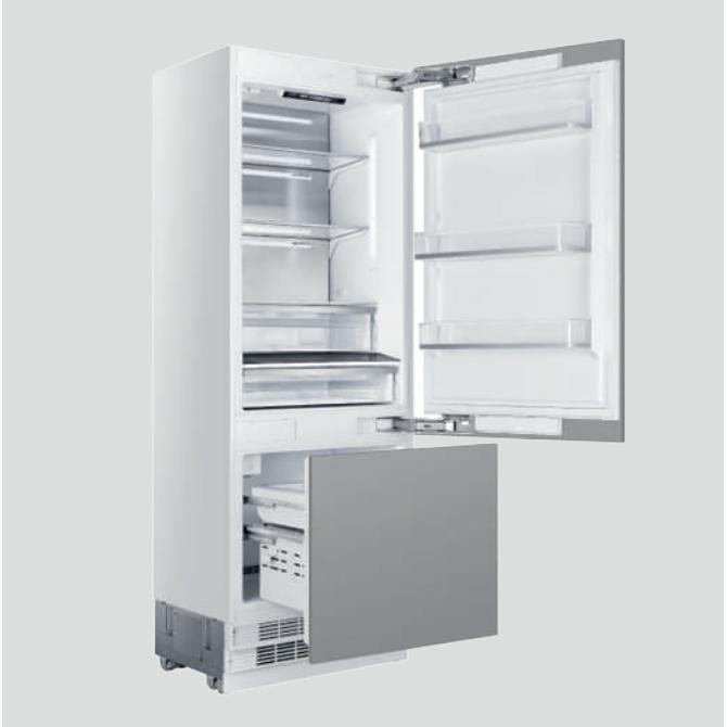 Elica 30-inch, 16 cu. ft. Built-in Bottom Freezer Refrigerator with Interior Ice Maker - Right Hinge ER30SRB161PR-R IMAGE 2