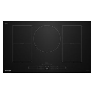 KitchenAid 36-inch Built-in Temp Cook™ Induction Cooktop with 5 Cooking Zones KCIT736SBL IMAGE 1