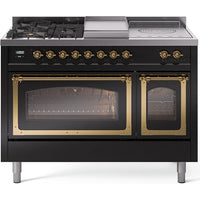 iLVE 48-inch Freestanding Dual Fuel Range with Griddle and French Top UN48FSNMPBKGLP IMAGE 1
