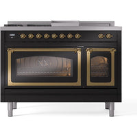 iLVE 48-inch Freestanding Dual Fuel Range with Griddle and French Top UN48FSNMPBKGLP IMAGE 2