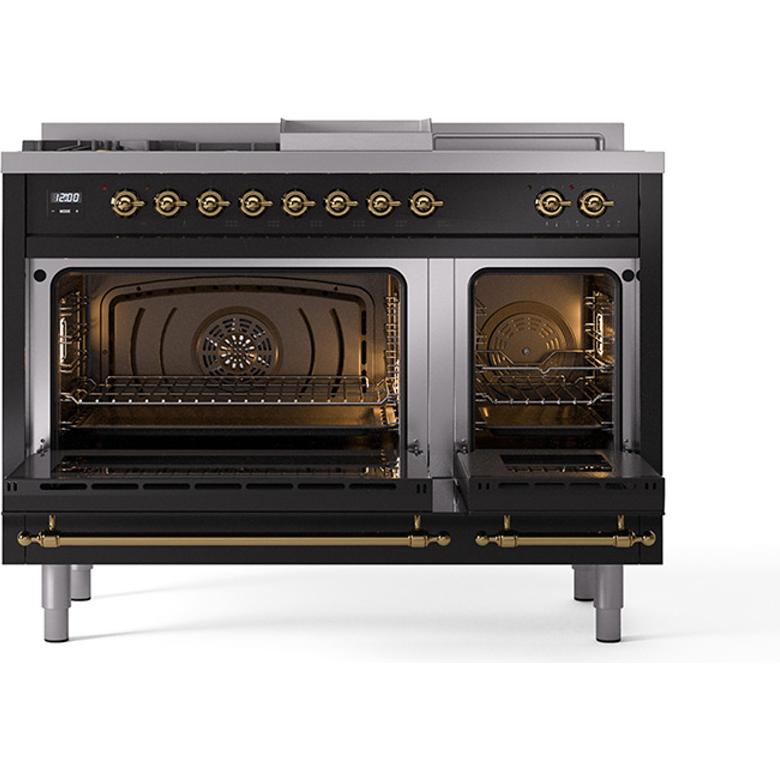 iLVE 48-inch Freestanding Dual Fuel Range with Griddle and French Top UN48FSNMPBKGLP IMAGE 3