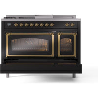 iLVE 48-inch Freestanding Dual Fuel Range with Griddle and French Top UN48FSNMPBKGLP IMAGE 6