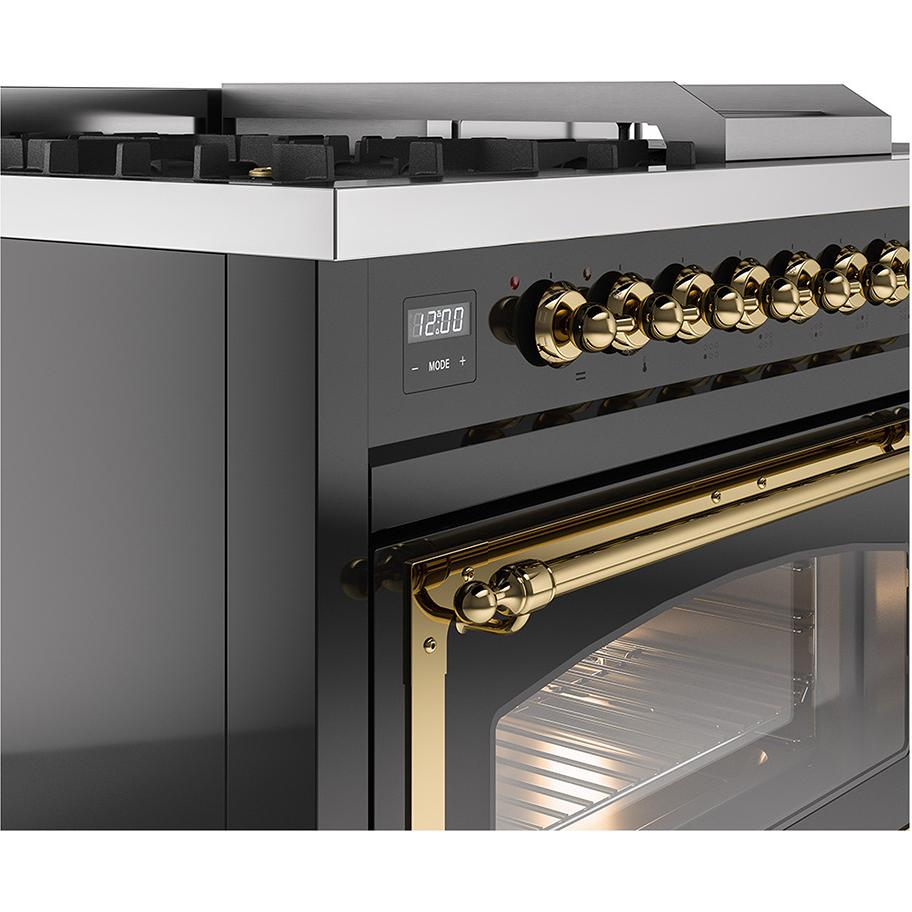 iLVE 48-inch Freestanding Dual Fuel Range with Griddle and French Top UN48FSNMPBKGLP IMAGE 7