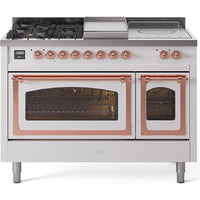 iLVE 48-inch Freestanding Dual Fuel Range with Griddle and French Top UN48FSNMPWHPLP IMAGE 1