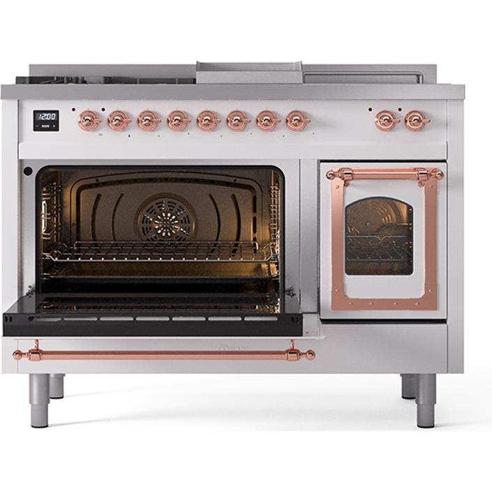 iLVE 48-inch Freestanding Dual Fuel Range with Griddle and French Top UN48FSNMPWHPLP IMAGE 4