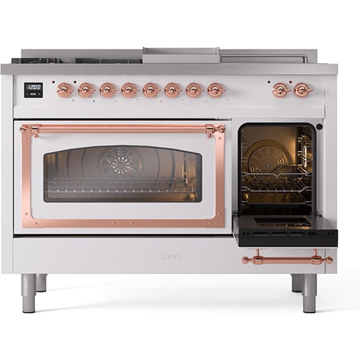 iLVE 48-inch Freestanding Dual Fuel Range with Griddle and French Top UN48FSNMPWHPLP IMAGE 5