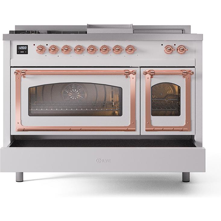 iLVE 48-inch Freestanding Dual Fuel Range with Griddle and French Top UN48FSNMPWHPLP IMAGE 6