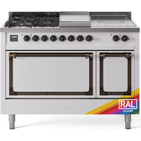 iLVE 48-inch Freestanding Dual Fuel Range with Griddle and French Top and Solid Doors UN48FSQNMPRABLP IMAGE 1