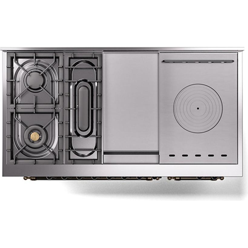 iLVE 48-inch Freestanding Dual Fuel Range with Griddle and French Top and Solid Doors UN48FSQNMPSSB IMAGE 5