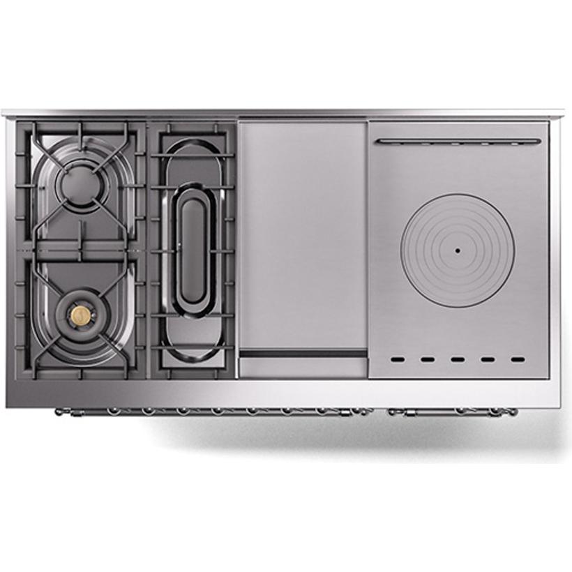 iLVE 48-inch Freestanding Dual Fuel Range with Griddle and French Top and Solid Doors UN48FSQNMPSSC IMAGE 5
