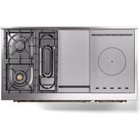 iLVE 48-inch Freestanding Dual Fuel Range with Griddle and French Top and Solid Doors UN48FSQNMPSSGLP IMAGE 5