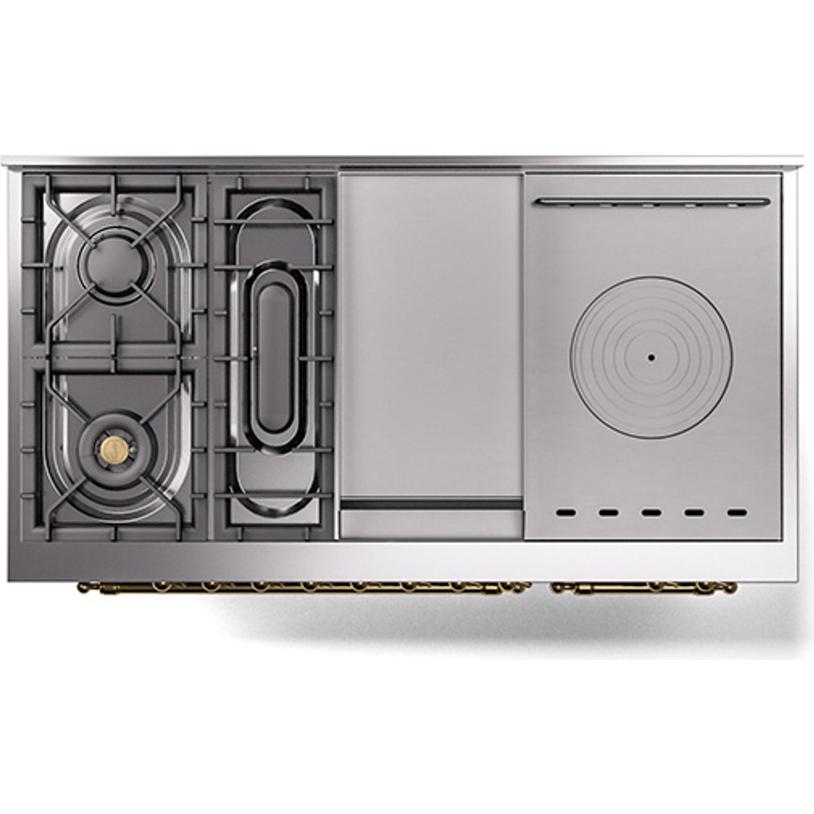 iLVE 48-inch Freestanding Dual Fuel Range with Griddle and French Top and Solid Doors UN48FSQNMPSSGLP IMAGE 5