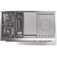iLVE 48-inch Freestanding Dual Fuel Range with Griddle and French Top and Solid Doors UN48FSQNMPSSP IMAGE 5