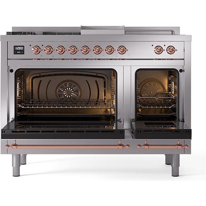 iLVE 48-inch Freestanding Dual Fuel Range with Griddle and French Top and Solid Doors UN48FSQNMPSSPLP IMAGE 2