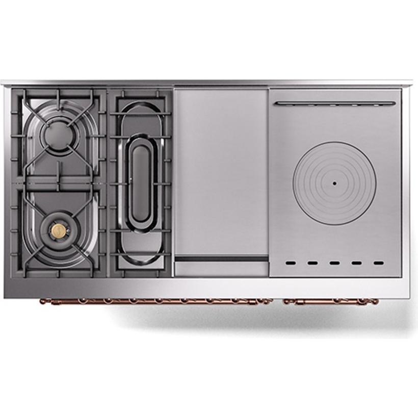iLVE 48-inch Freestanding Dual Fuel Range with Griddle and French Top and Solid Doors UN48FSQNMPSSPLP IMAGE 5