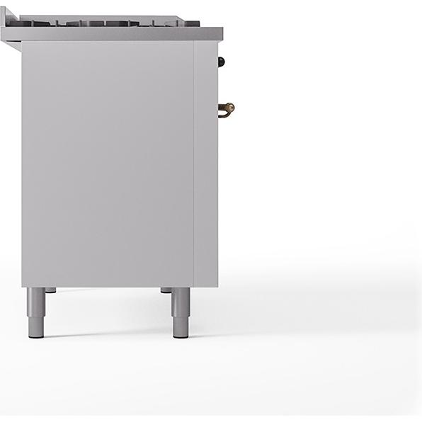iLVE 48-inch Freestanding Dual Fuel Range with Griddle and French Top and Solid Doors UN48FSQNMPWHBLP IMAGE 3