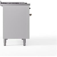 iLVE 48-inch Freestanding Dual Fuel Range with Griddle and French Top and Solid Doors UN48FSQNMPWHBLP IMAGE 3