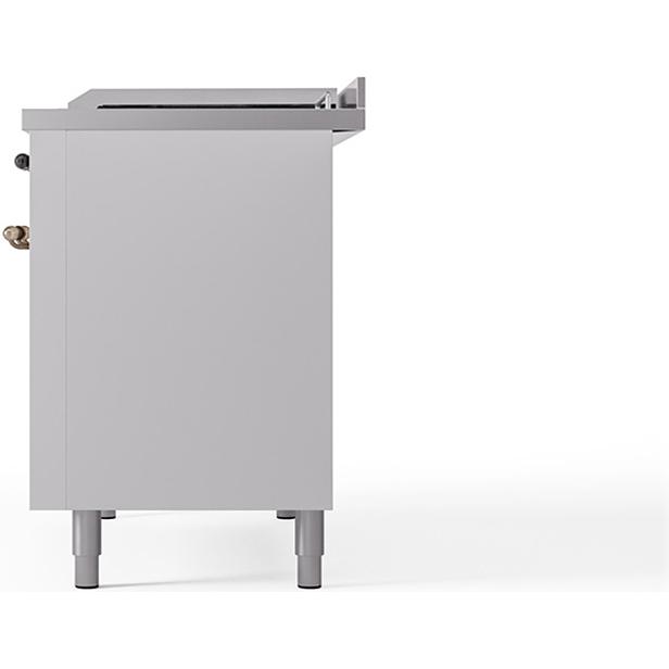 iLVE 48-inch Freestanding Dual Fuel Range with Griddle and French Top and Solid Doors UN48FSQNMPWHBLP IMAGE 4