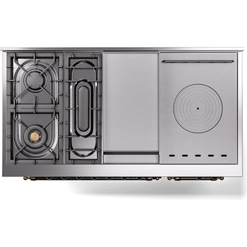 iLVE 48-inch Freestanding Dual Fuel Range with Griddle and French Top and Solid Doors UN48FSQNMPWHBLP IMAGE 5