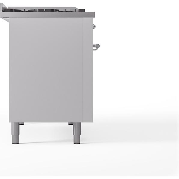 iLVE 48-inch Freestanding Dual Fuel Range with Griddle and French Top and Solid Doors UN48FSQNMPWHCLP IMAGE 3