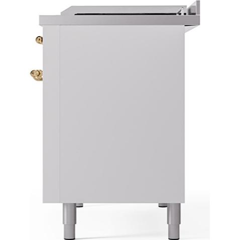 iLVE 48-inch Freestanding Dual Fuel Range with Griddle and French Top and Solid Doors UN48FSQNMPWHGLP IMAGE 4