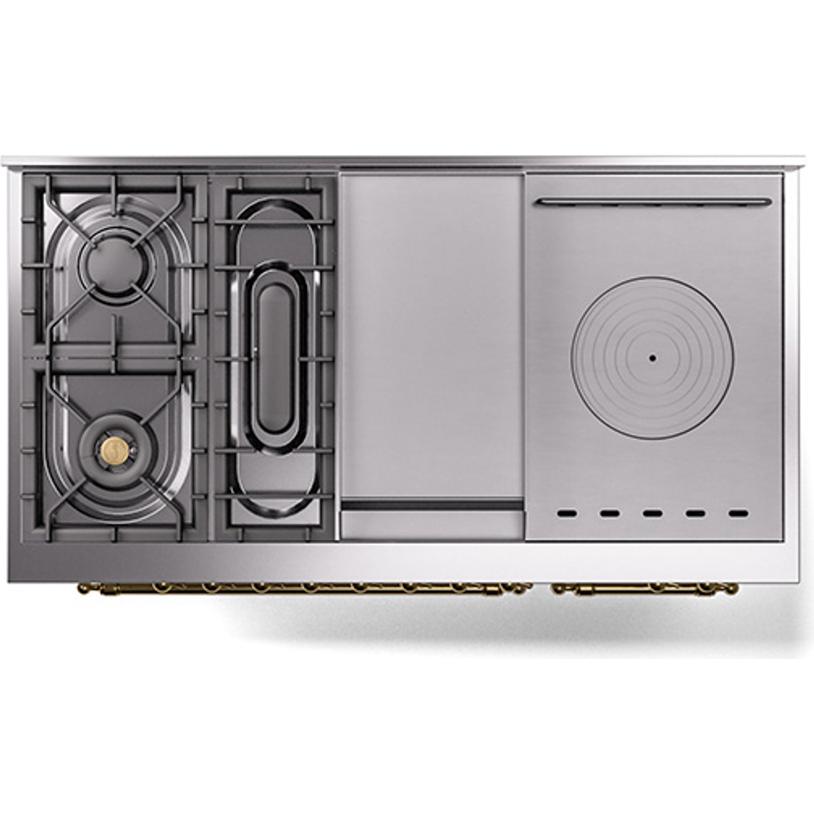 iLVE 48-inch Freestanding Dual Fuel Range with Griddle and French Top and Solid Doors UN48FSQNMPWHGLP IMAGE 5