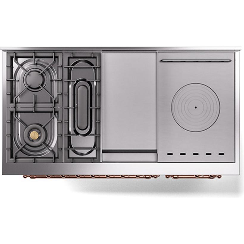 iLVE 48-inch Freestanding Dual Fuel Range with Griddle and French Top and Solid Doors UN48FSQNMPWHPLP IMAGE 5